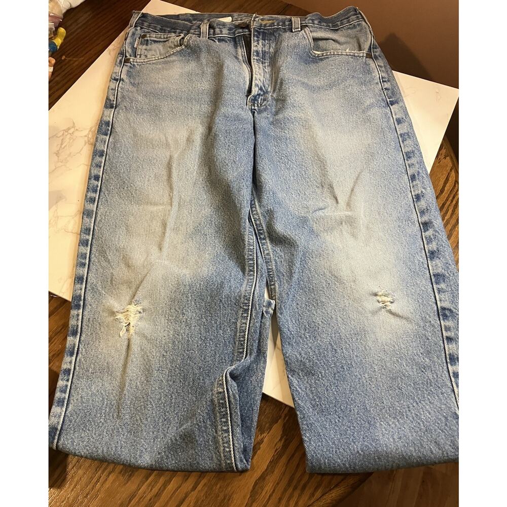 Vintage Carhartt Jeans Mens 32 X29 Blue Distressed Denim Workwear B17DST